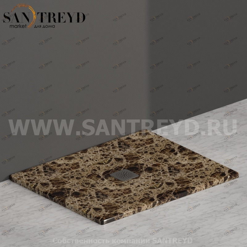 DT100PM Душевой поддон 100x80 керамический Globo Ceramica Globo DOCCIATRE