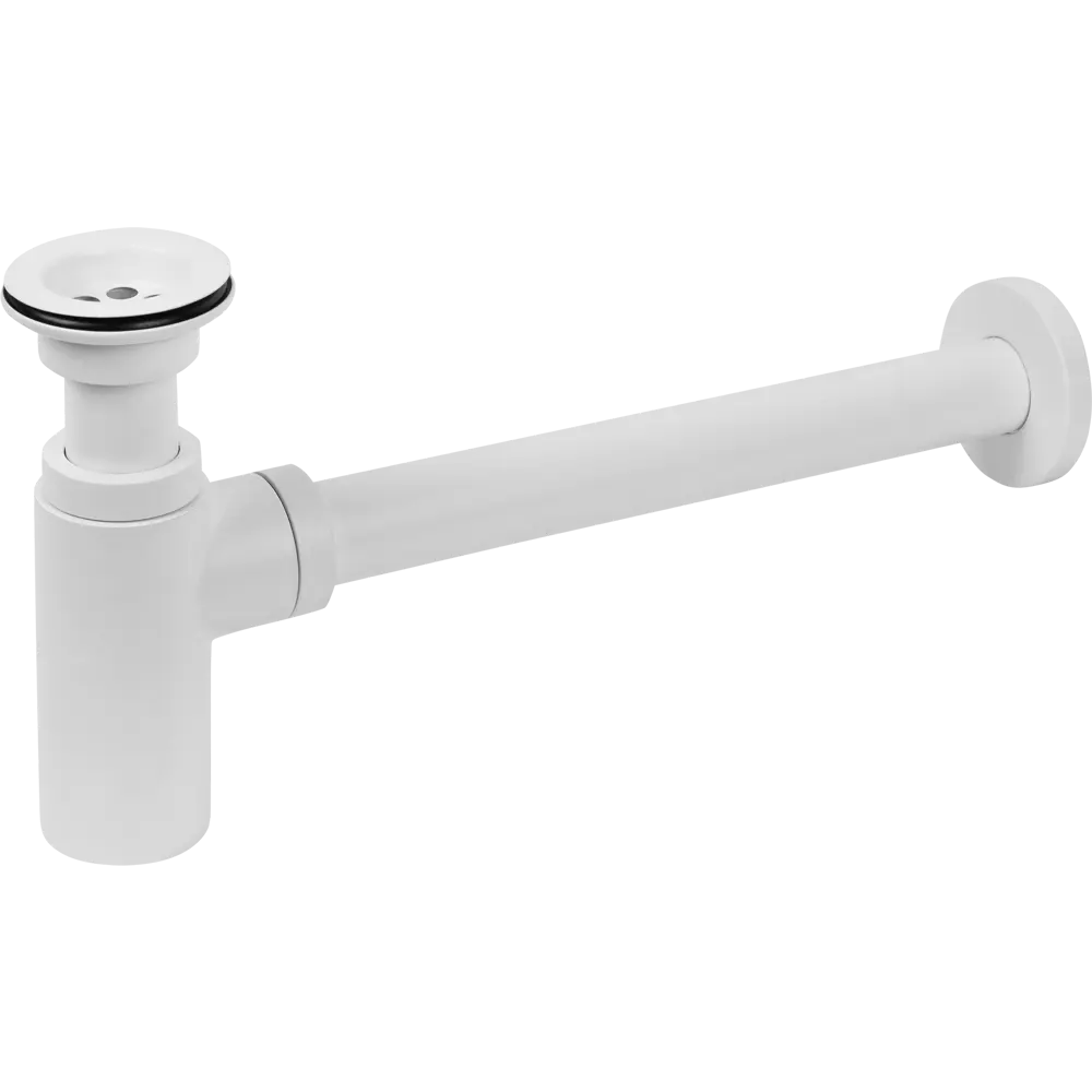 Сифон для раковины Wirquin с выпуском латунь цвет матовый белый STLM-2114123