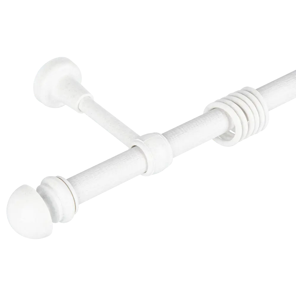 Карниз однорядный Санторини 240 см пластик РУССКИЕ КАРНИЗЫ STLM-2211566