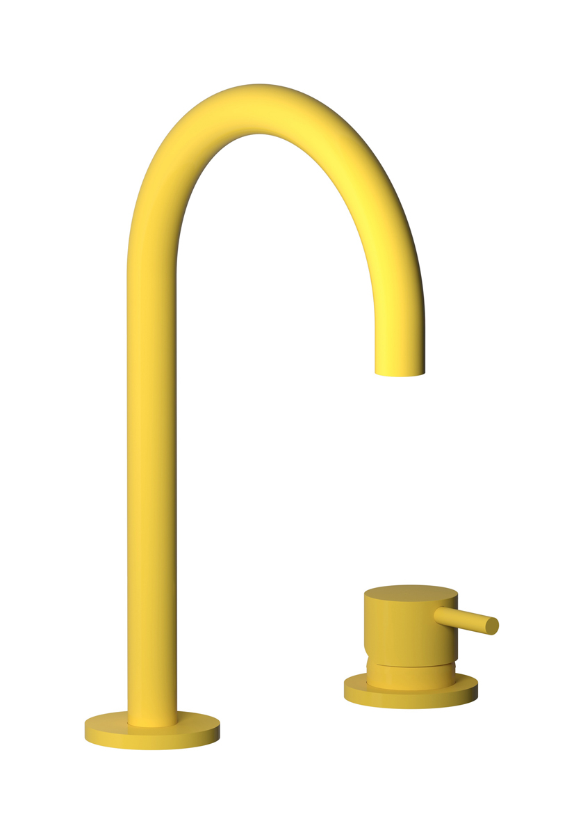 Смеситель для раковины на 2 отверстия WE ARE IB co394gi Yellow Franciacorta Colore