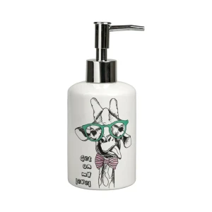 Дозатор для жидкого мыла Zenfort Happy Giraffe - керамический аксессуар для ванной 89379198