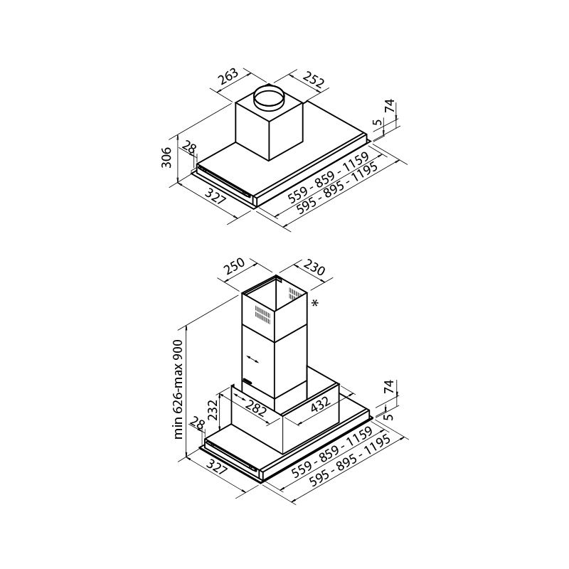 2513161-2513191-2513121 Вытяжка Flat white 2513161-2513 191-2513 121 Fosterspa  - Вид №1