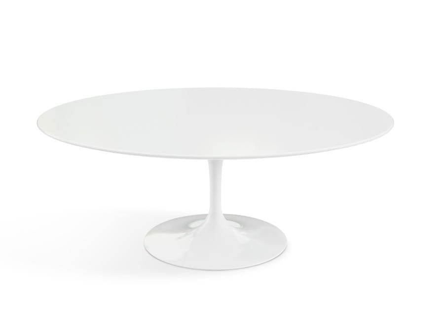 Овальный журнальный столик с ламинированной столешницей и алюминиевой основой Knoll ARCH-00131455