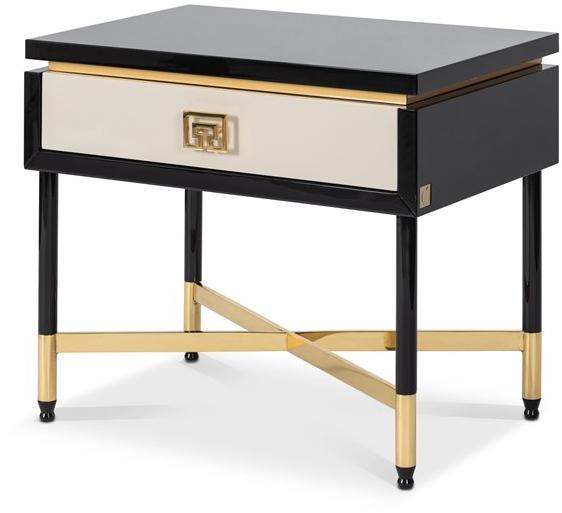 Stylish Club Прямоугольная прикроватная тумбочка из лакированной древесины с ящиками Sublime Scf.s16 - Вид №1