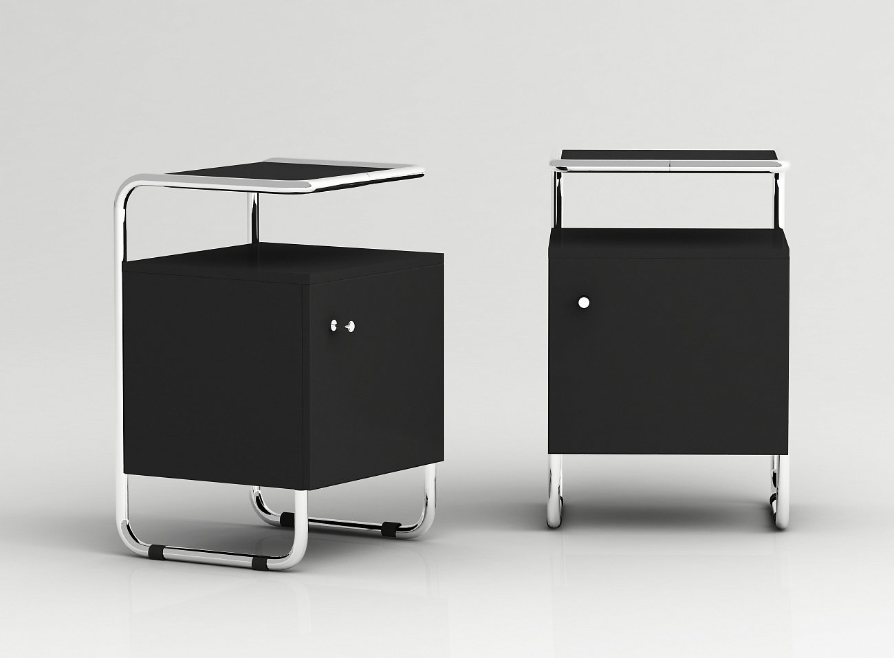 Тумба с металлическими ножками красная Bauhaus WOODI  00-3965973 Красный  - Вид №3