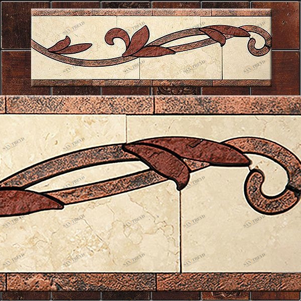 БОРДЮР ИЗ МРАМОРА LN-3 SKALINI FLORAL LN3