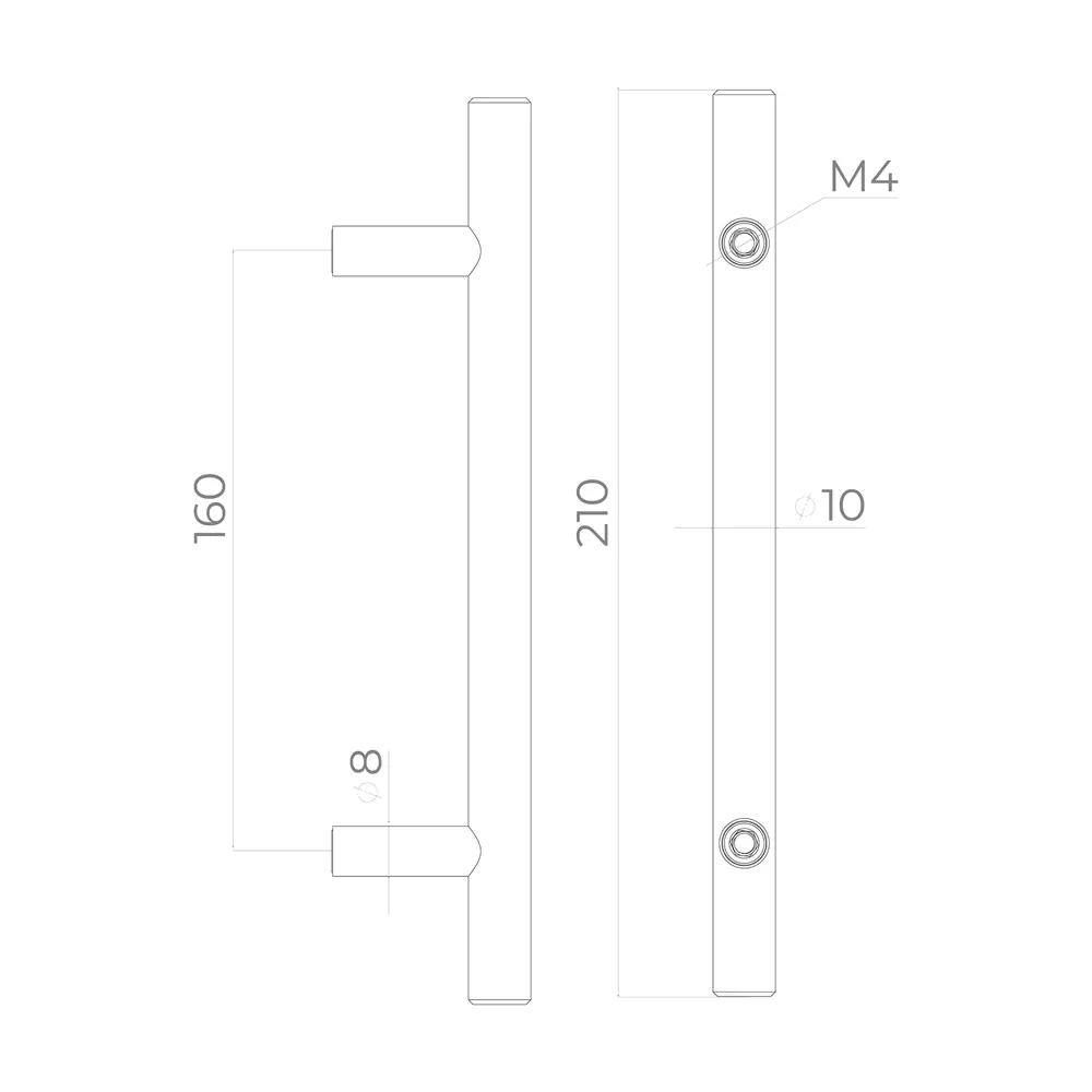 Ручка-скоба Ajax MB-H-005 160 мм цвет черный STLM-2051062 - Вид №2