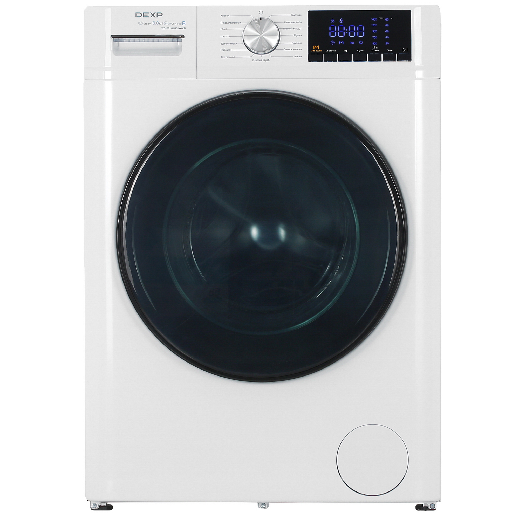 5040219 Стирально-сушильная машина DEXP WD-F814DMG/WWSI белый STDN-0107181