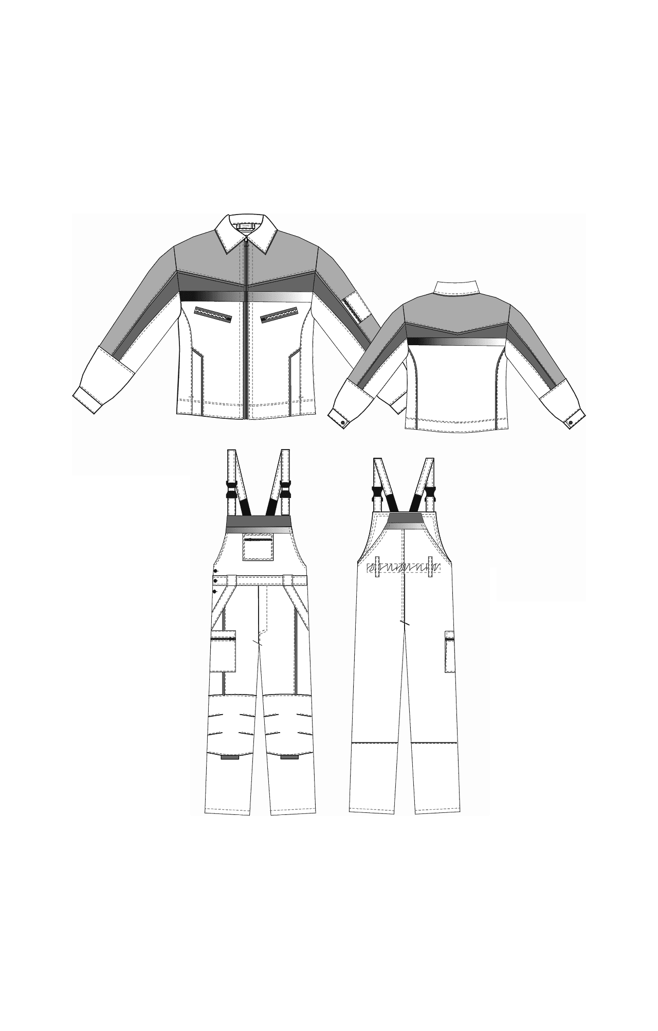69081 Костюм "Импульс" темно-синий-серый-оранжевый с СВП  Летняя спецодежда  размер 60-62/170-176  - Вид №1