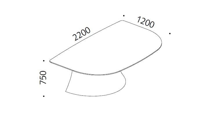 Стеклянный исполнительный стол Martex ARCH-00047042 - Вид №2