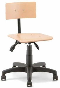 Linea Fabbrica Регулируемое по высоте офисное кресло из бука на колесиках Rumba