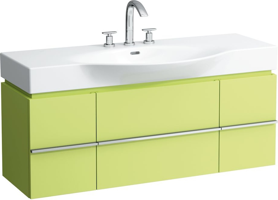 H4013020754631 Шкафчик под раковину, для раковин 811704, 812704, 2 выдвижных ящика с 2 дверцами, 2 стеклянные полки LAUFEN PRO - Вид №9