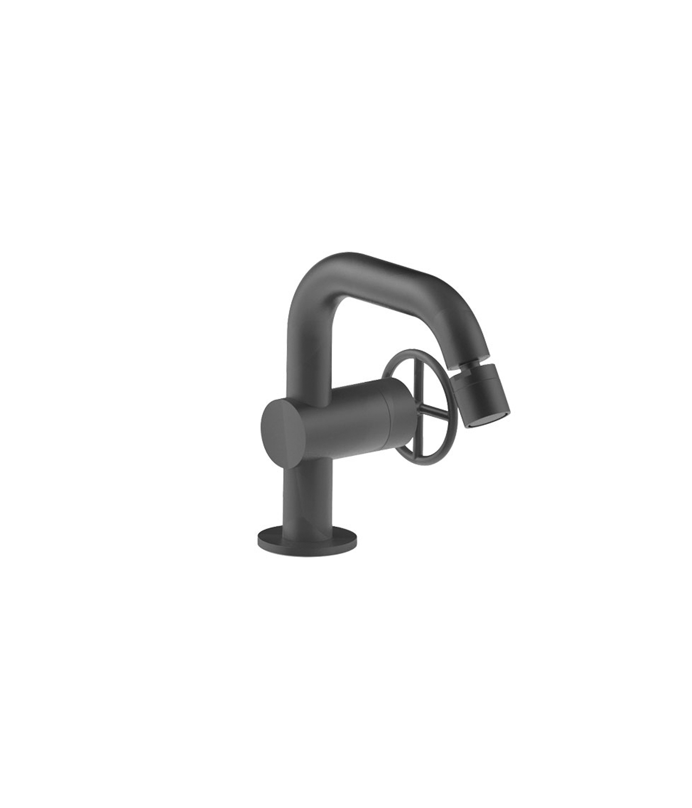 P008W  Смеситель для биде на 1 отверстиевылет 13,4 см ручка ограничитель потока воды до 5 л/мин при 3 бар картридж керамический 90° подводка без донного клапана Fantini Rubinetti FONTANE BIANCHE 