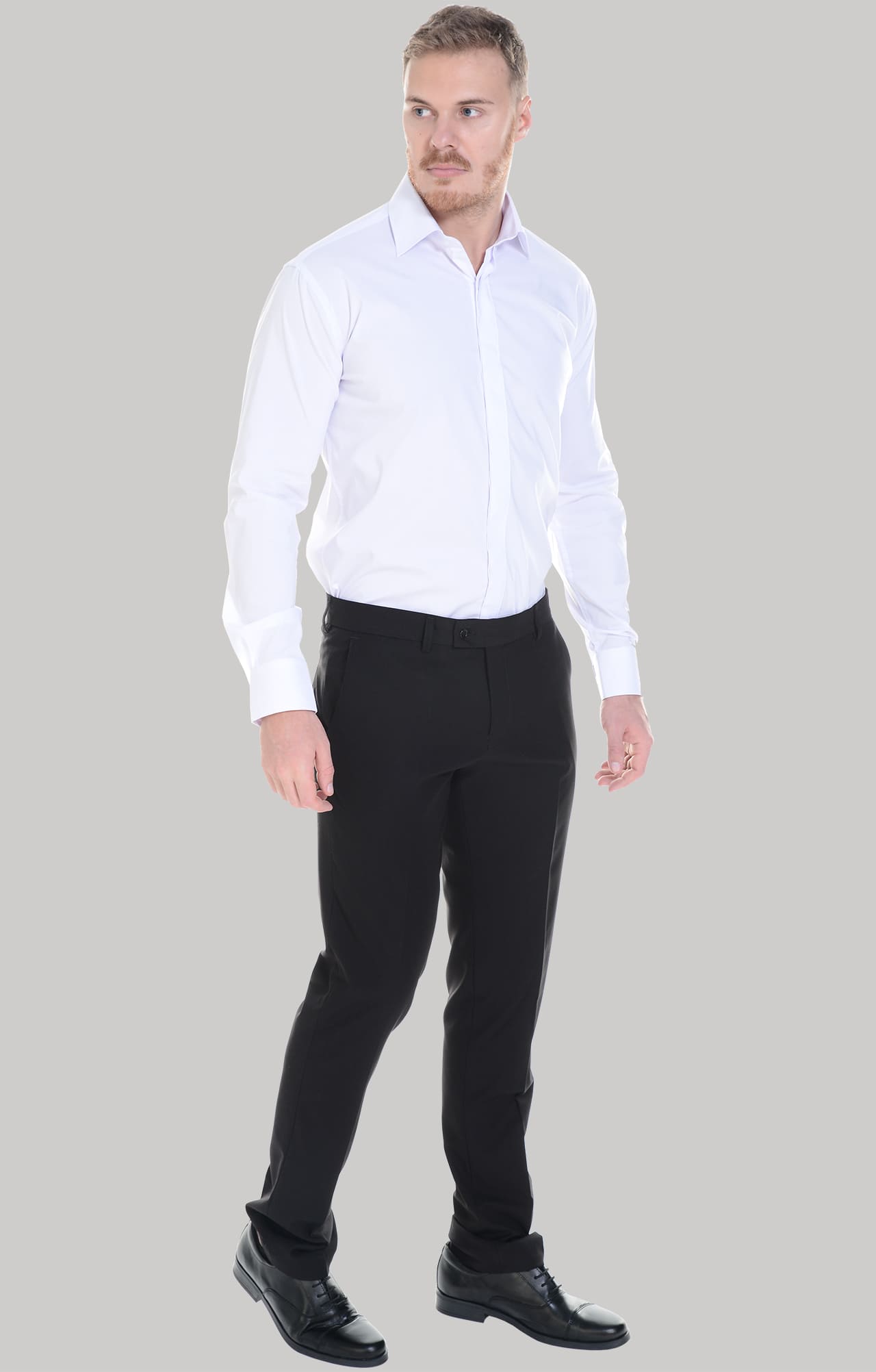 62470 Рубашка мужская  white El-Risto  Корпоративная одежда  размер 45/182-188  - Вид №27