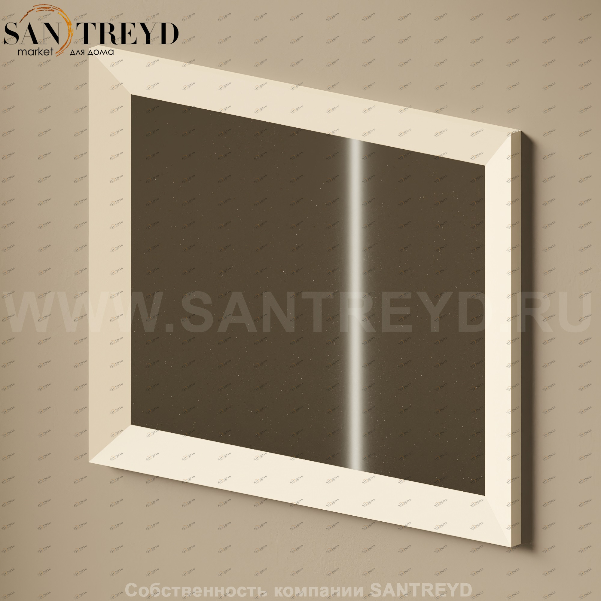 Flaminia EVERGREEN Зеркало в белой деревянной раме EG100S.9003 Ceramica Flaminia EG100S9003