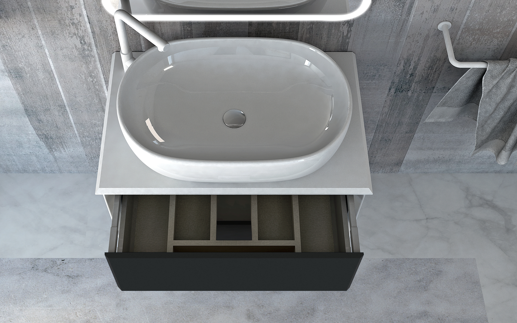 Мебель для ванной CEZARES BELLAGIO 70 Grafite - Вид №2