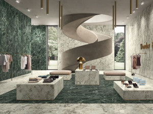 Пол / керамогранит с мраморным эффектом