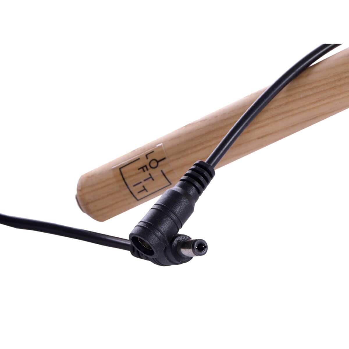 Торшер светодиодный на деревянных ножках 43х43 см хром Loft IT 9027-43F LOFT IT НЕОБЫЧНЫЕ 00-3889307 Хром  - Вид №1