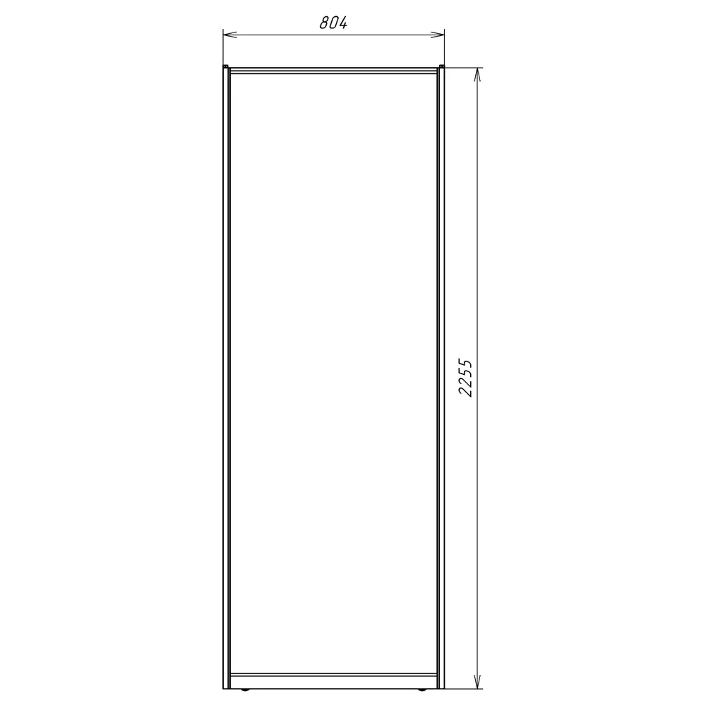 Дверь-купе KONSENSA 225.5x80.4 см с зеркалом профиль черный STLM-2117793 - Вид №9