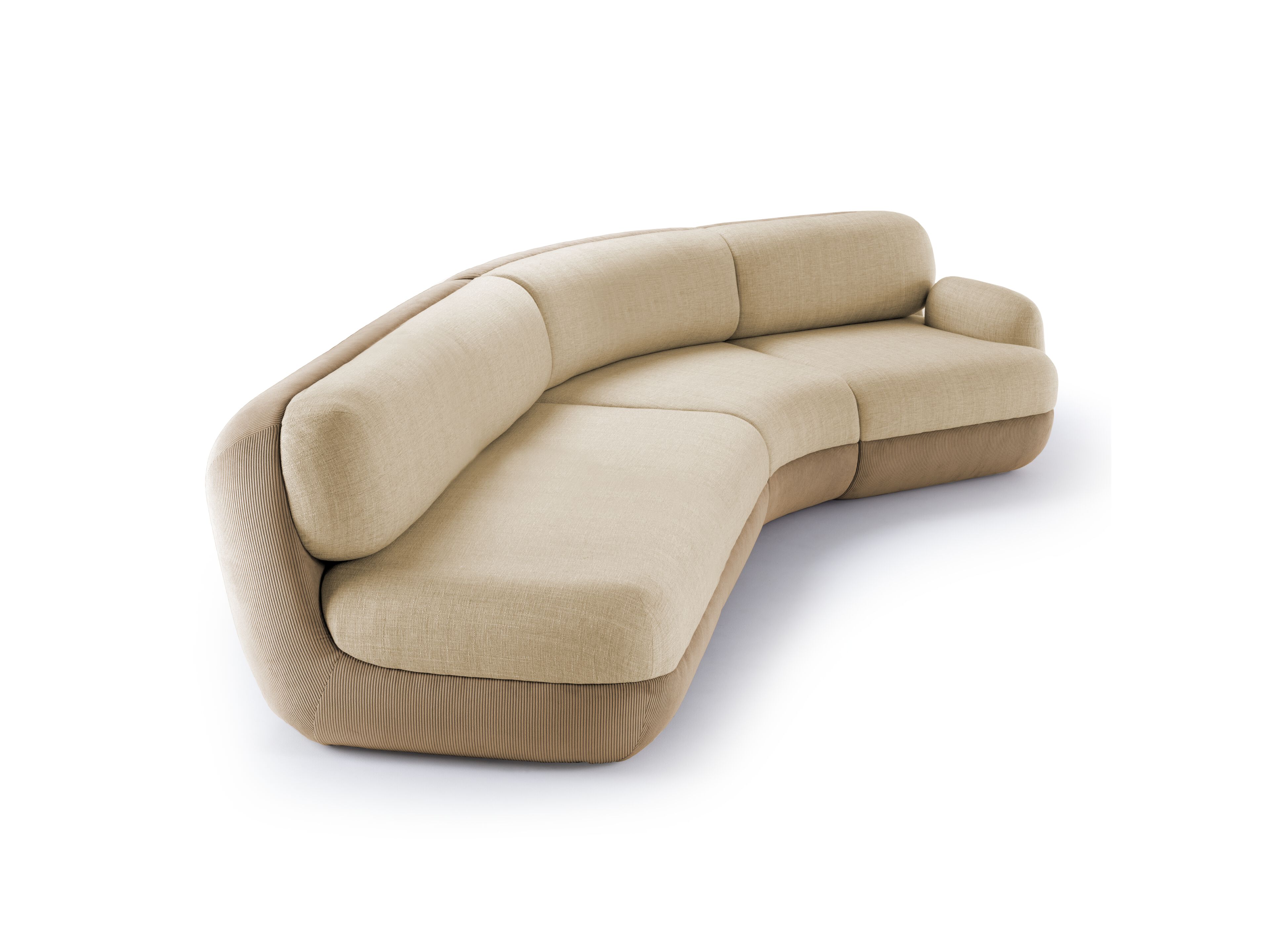 Модульный изогнутый тканевый диван с полуостровом Mambo Unlimited Ideas Mood ARCH-00107718 - Вид №3