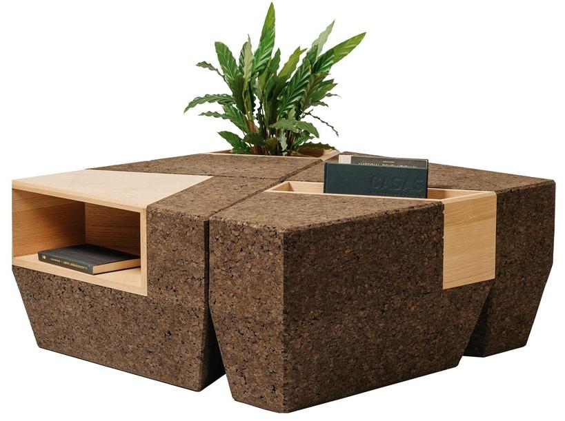 BlackCork Прямоугольный пуф из пробки Mass sun-id-1490365 - Вид №2