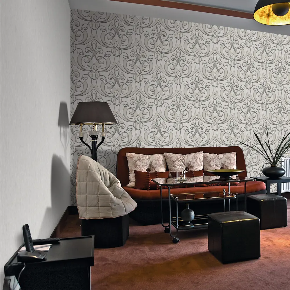 Обои флизелиновые Erismann Elegance серые 1.06 м 3633-6 82136423 STLM-2161343 - Вид №2