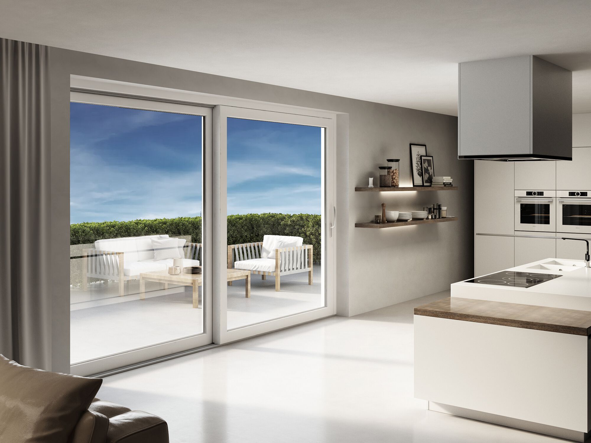 Раздвижные окна из ПВХ Tecnoplast Sistema P80 SA ARCH-00047120 - Вид №2