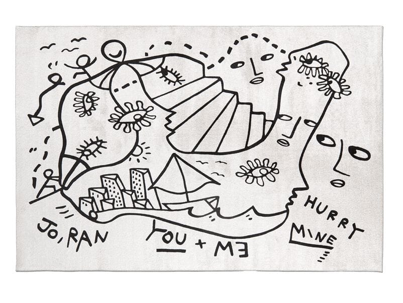 Прямоугольный тканевый ковер Qeeboo Linescapes ARCH-00098206 - Вид №1