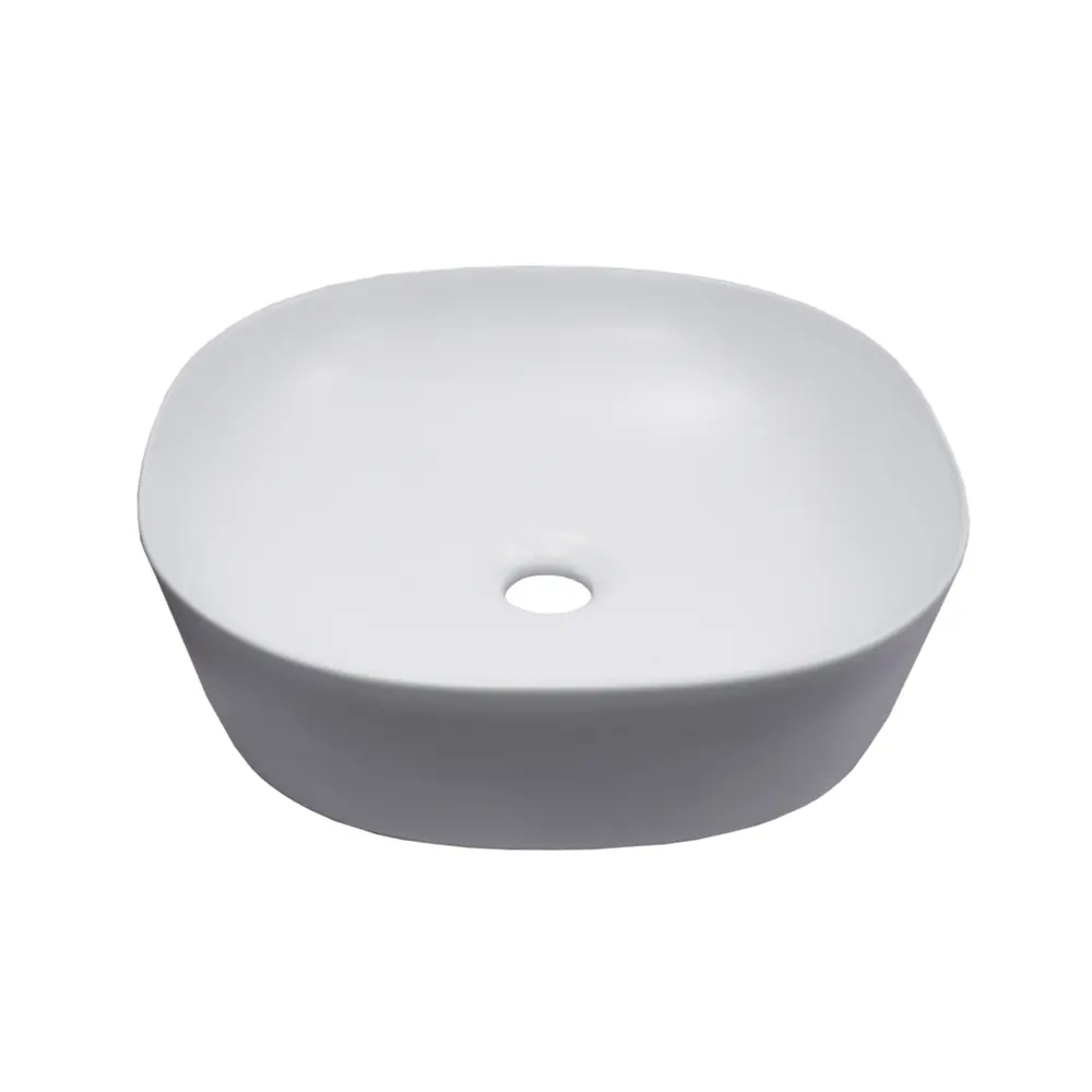 Раковина Slim New накладная 40 см матовая керамика цвет белый 86851526 STLM-2024088 Santreyd - Вид №2