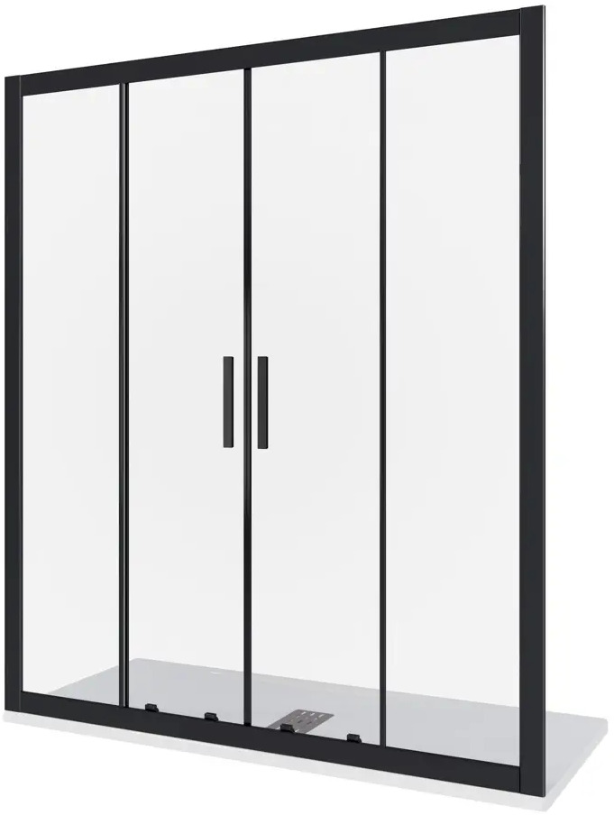 90747412 Душевая перегородка Good door Cofe КФ00016 170x190см черный профиль STLM-0366676