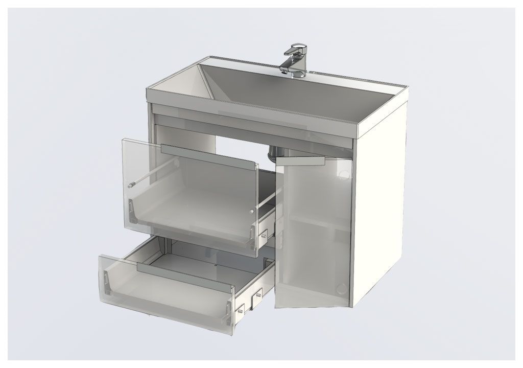 Тумба с раковиной Aquanet Тиволи 80 белый 0018005500179395 - Вид №6