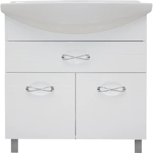 Тумба под раковину напольная Sanflor «Палермо» 75 см цвет белый