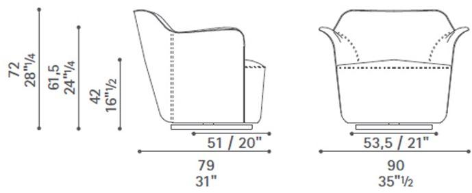 Poltrona Frau Кресло с подлокотниками La collezione - divani e poltrone sun-id-1366281 - Вид №2