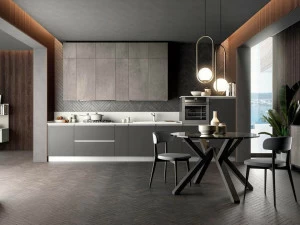 Febal Casa Линейная встроенная кухня со встроенными ручками