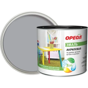 Эмаль акриловая Ореол глянцевая цвет серый 1.9 кг 84439809 STLM-2154676