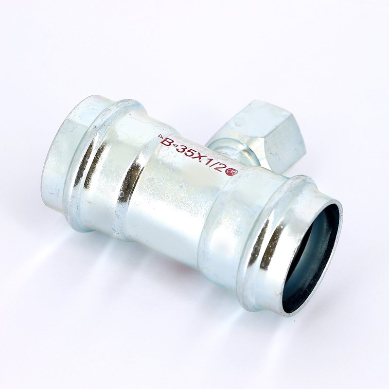 Тройник пресс-B оцинкованная сталь 35 х 1/2' х 35 IBP PC4130G0350435 - Вид №3