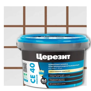 ЦЕРЕЗИТ CE 40 Эластичная затирка для швов, светло-коричневая, 2 кг 12778397