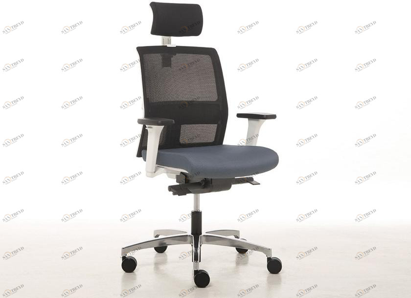 Linea Fabbrica 5-спицевое кресло руководителя с подголовником Omnia white sun-id-1459263