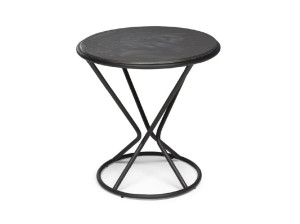 Низкий круглый журнальный столик с столешницей из смолы