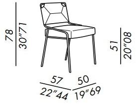 Meridiani Стул из ткани и кожи sun-id-1373339 - Вид №5