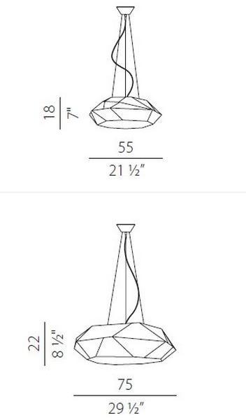 PANZERI Подвесной светильник из биэластичной ткани Viki L 4101 - Вид №3