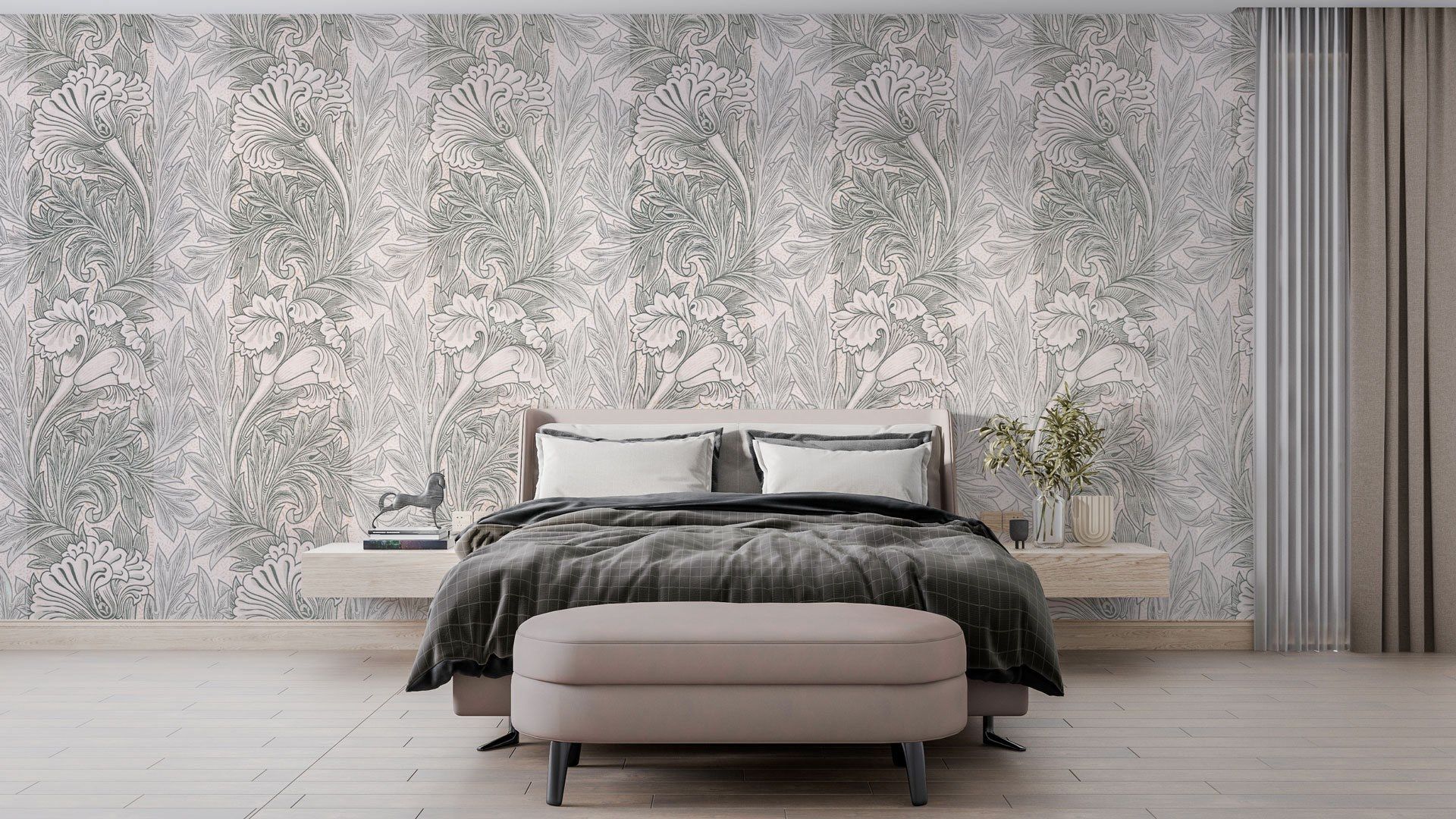 Панорамные обои с цветочными мотивами Rimura 2021 ARCH-00084360 - Вид №1