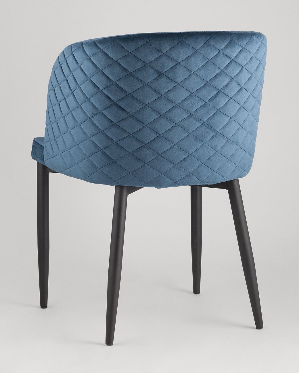 Стул с подлокотниками мягкий сине-зеленый с черными металлическими ножками "Молли" STOOL GROUP ДИЗАЙНЕРСКИЕ 00-3881928 Зеленый  - Вид №3