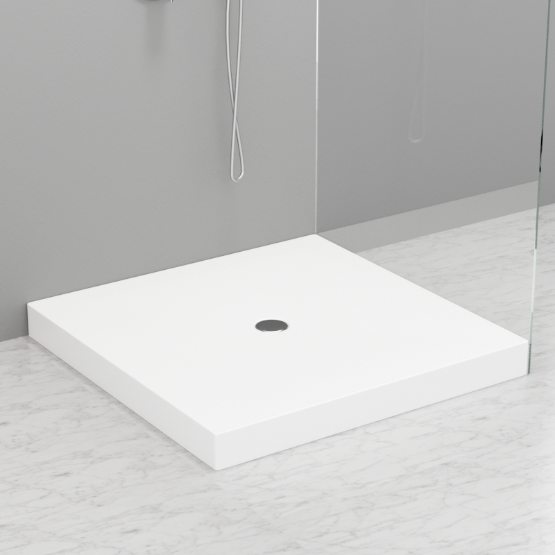705002 Душевой поддон из акрила h9 с антислипом белый в комплекте с сифоном., цвет Белая глазурь Kerasan DOCCIA Италия