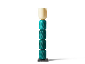 Напольная лампа из дутого стекла с мраморным основанием