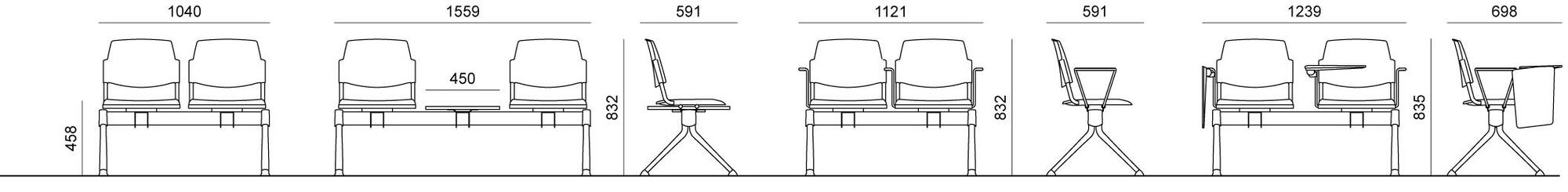 Diemmebi Сиденье на балке пола с подлокотниками Volée sun-id-1449180 - Вид №1