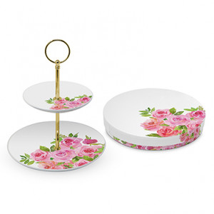 603574 Этажерка 19 см и 12 см выс 22,5 см. фарфор, подарочная коробка PPD PAPER PRODUCT DESIGN