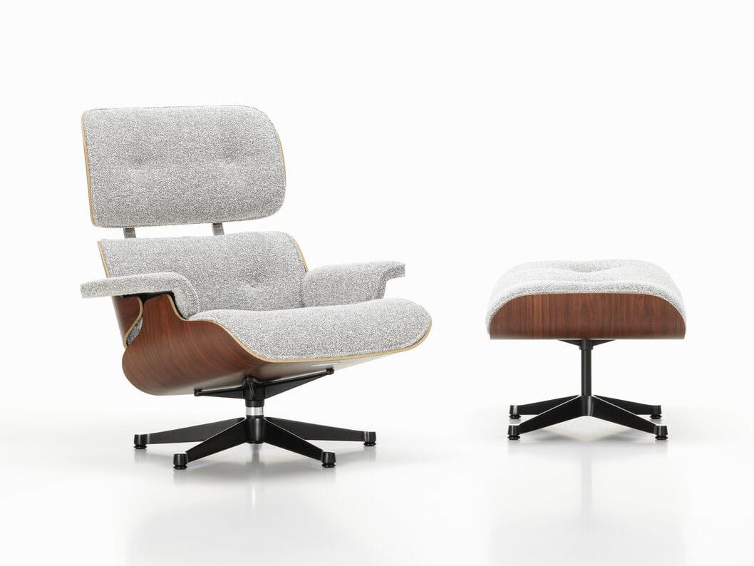 Тканевое вращающееся кресло с подставкой для ног VITRA Eames Lounge Chair ARCH-00010548 - Вид №12