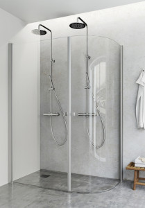 1450451 Igloo Pro J + Душевой Уголок Прямой Прозрачное Стекло 80X80 Hafa Прозрачный