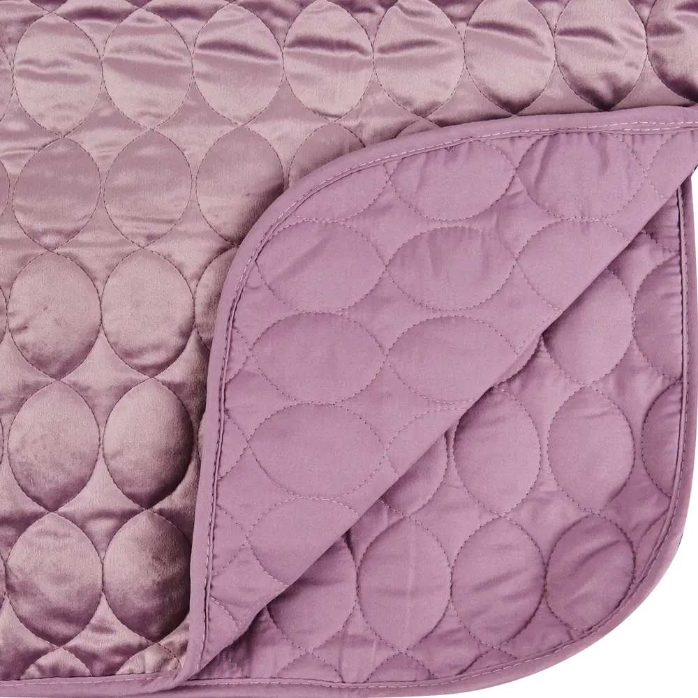 Покрывало Овалы 220x240 см, велюр, цвет сирень Бельвита STLM-2149414 - Вид №2